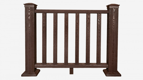 Комплект ограждения Варяжский Композит 1 м, Венге